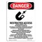 Signmission Safety Sign, OSHA Danger, 24" Height, Restricted Access Strong, Portrait OS-DS-D-1824-V-1691 - alternate 1